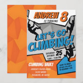 Personal Rock Climbing Verjaardagsfeestuitnodiging Kaart (Voorkant / Achterkant)