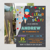 Personal Rock Climbing Verjaardagsfeestuitnodiging Kaart (Voorkant / Achterkant)