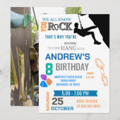 Personal Rock Climbing Verjaardagsfeestuitnodiging Kaart (Voorkant / Achterkant)