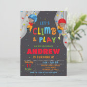 Personal Rock Climbing Verjaardagsfeestuitnodiging Kaart (Staand voorkant)