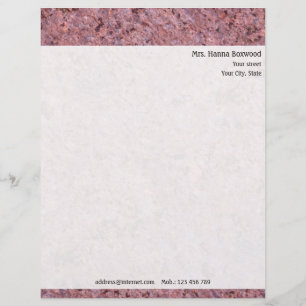Personal Rock Texture met Return Address Briefhoofd