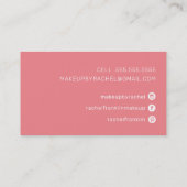 PERSONAL script naam modern chic  koraal roze Visitekaartje (Achterkant)