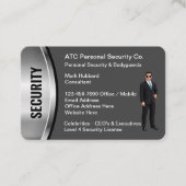 Personal Security Bodyguard Visitekaartjes (Voorkant)