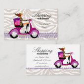Personal Shopper Mode Jewelry Paars Zebra Visitekaartje (Voorkant / Achterkant)