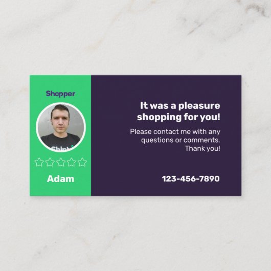 Personal Shopper Visitekaartje (Voorkant)