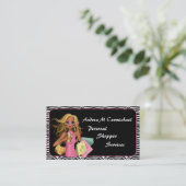 Personal Shopper Zebra Print Visitekaartje (Staand voorkant)