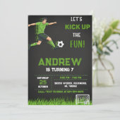 Personal Soccer Birthday Invitation (Debout devant)