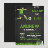 Personal Soccer Birthday Invitation (Devant / Derrière)