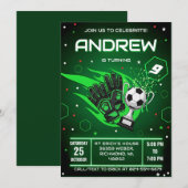 Personal Soccer Birthday Invitation (Devant / Derrière)