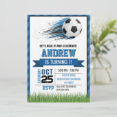 Personal Soccer Birthday Invitation (Debout devant)