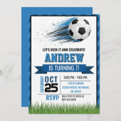 Personal Soccer Birthday Invitation (Devant / Derrière)