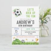 Personal Soccer Birthday Invitation Template (Debout devant)