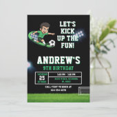 Personal Soccer Birthday Invitation Template (Debout devant)