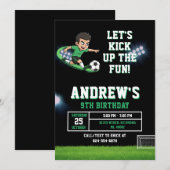 Personal Soccer Birthday Invitation Template (Devant / Derrière)