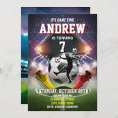 Personal Soccer Birthday Printable Invitation (Devant / Derrière)