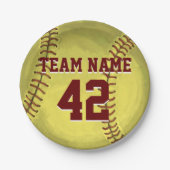 Personal Softball Art Papieren Bordje (Voorkant)