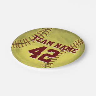 Personal Softball Art Papieren Bordje
