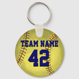 Personal Softball Art Sleutelhanger