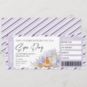 Personal Spa Day Gift Ticket Verjaardagsvoucher Kaart (Voorkant / Achterkant)
