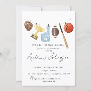 Personal Sports Baby shower Bundle Kaart