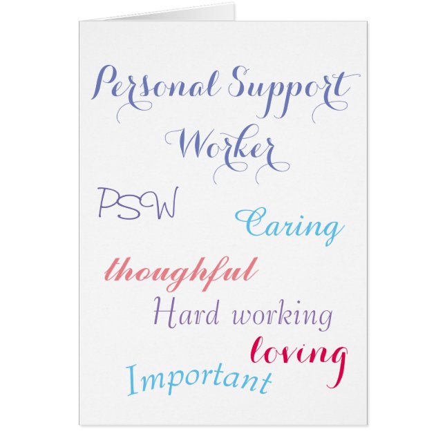 Personal Support Worker PSW (Voorkant)