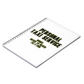 Personal Taxi Service Notitieboek (Linkerzijde)