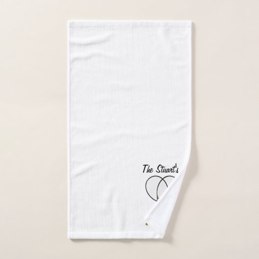 Personal Tennis Doubles White Bath Towel Set Bad Handdoek (Handdoek)