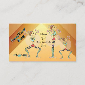Personal Trainer 3.5" x 2.0" Business Card Visitekaartje