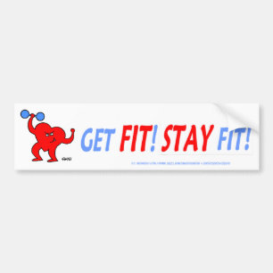 Personal Trainer Aerobics Instructor Heart Health Bumpersticker