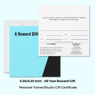 Personal Trainer Atleten Beloning Cadeaubon