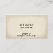 Personal Trainer Boxer Gym Visitekaartje (Achterkant)