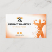 Personal Trainer Business | Orange White Visitekaartje (Achterkant)