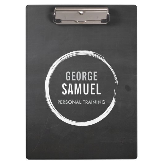 PERSONAL TRAINER CUSTON CHALK SKETCH LOGO KLEMBORD (Voorkant)