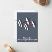 Personal Trainer Dumbbell Referral Thank You Notitiekaartje (Voorkant / Achterkant in situ)