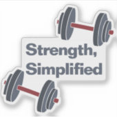 Personal Trainer Dumbbell Strength, Vereenvoudigd Sticker (Voorkant)