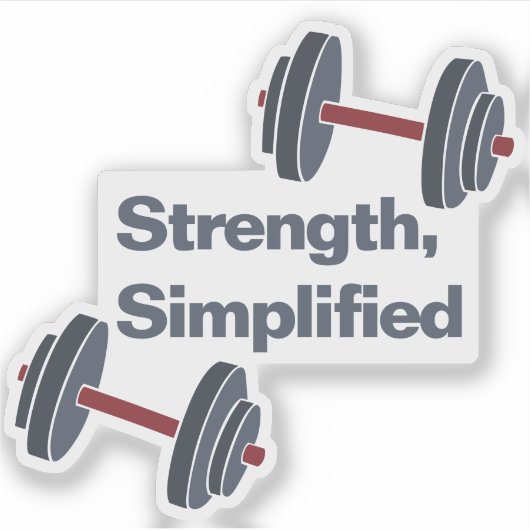 Personal Trainer Dumbbell Strength, Vereenvoudigd Sticker (Voorkant)