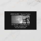 Personal Trainer Fitness Bodybuilding Visitekaartje (Achterkant)