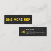 Personal trainer fitness coach moderne zwarte grun mini visitekaartje (Voorkant / Achterkant)