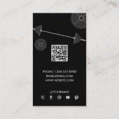 Personal Trainer Fitness Dumbbell QR Code Visitekaartje (Achterkant)