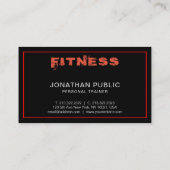 Personal Trainer Fitness Elegant Modern Plain Visitekaartje (Achterkant)