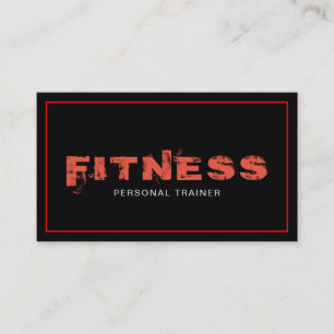 Personal Trainer Fitness Elegant Modern Plain Visitekaartje