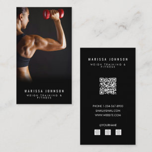 Personal Trainer Fitness Gewichtstraining Foto Visitekaartje