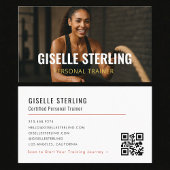 Personal Trainer Fitness Photo QR Code Visitekaartje