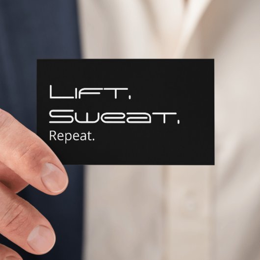 Personal Trainer Fitness Workout Typhography Visitekaartje