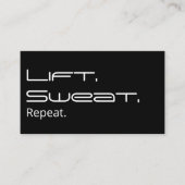 Personal Trainer Fitness Workout Typhography Visitekaartje (Voorkant)