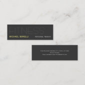 Personal Trainer Grey Moderne Élégant Carte de vis (Devant / Derrière)