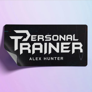 Personal Trainer Gym Fitness Gepersonaliseerd Rechthoekige Sticker