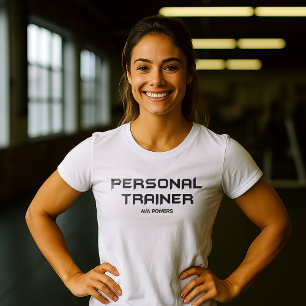 Personal Trainer Gym Fitness Gepersonaliseerd T-shirt
