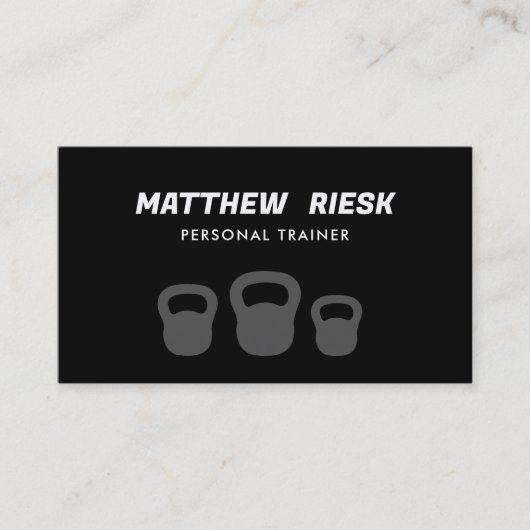 Personal Trainer KettleBell Fitness Visitekaartje (Voorkant)