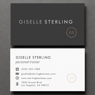 Personal Trainer Luxe Zwart Elegant Modern Visitekaartje